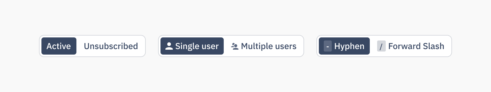 Segmented control Overview